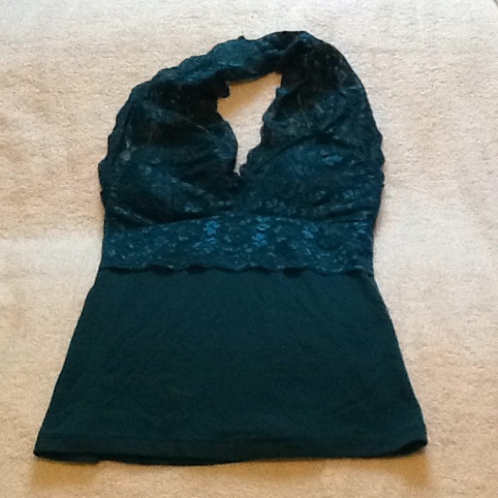Teal halter top